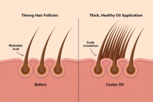 How castor oil improves hair growth naturally